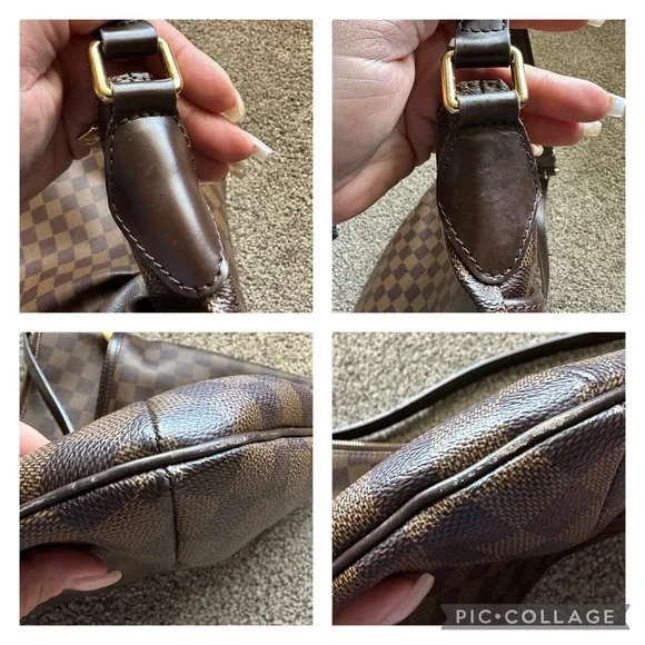 Authentic Louis Vuitton Damier Ebene Bloomsbury GM Large Crossbody Bag RETIRED - Picture 12 of 14